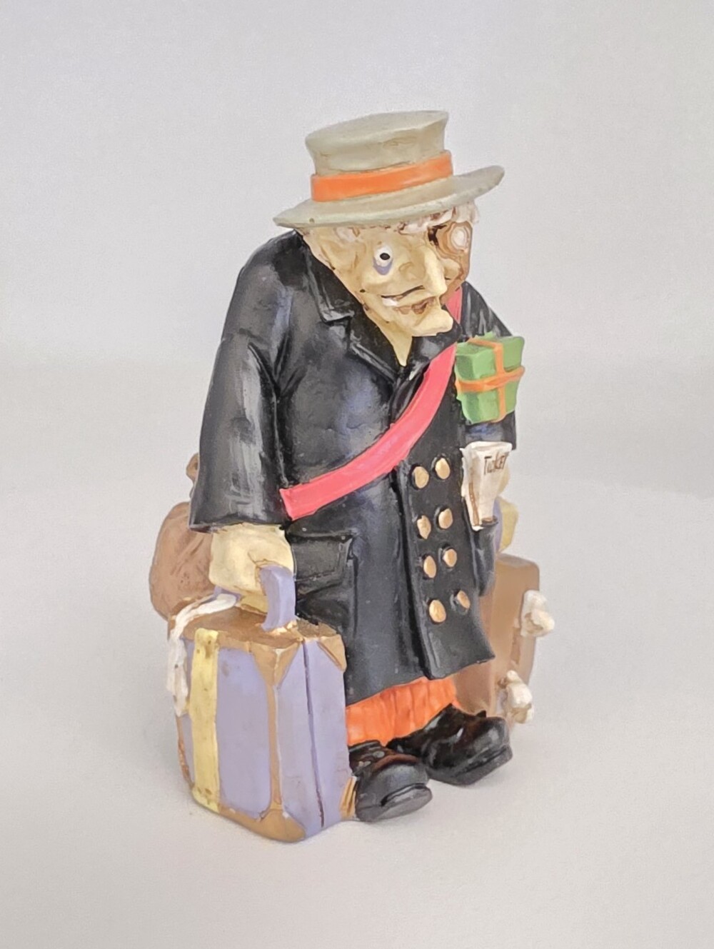 Vtg Midwest of Cannon Falls Creepy Hollow Halloween Train Conductor Traveler
